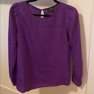 Purple long sleeve J. Crew blouse